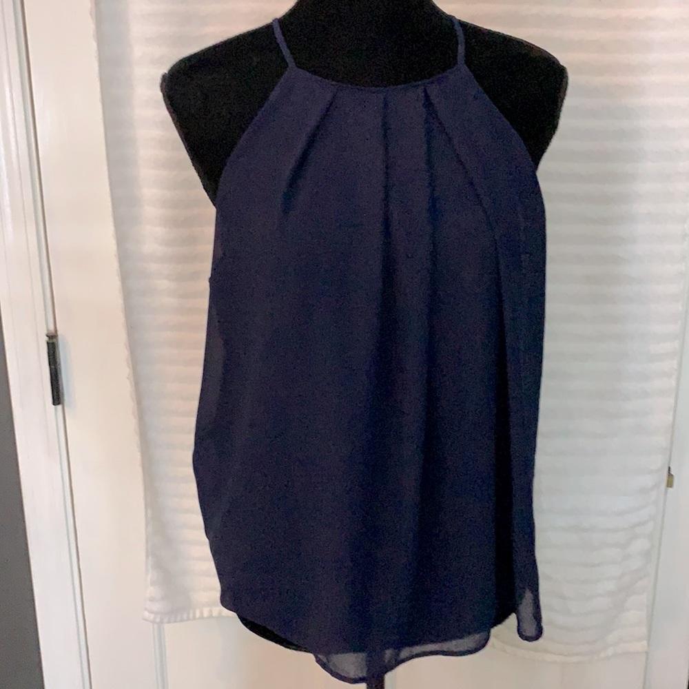 NWT Monteau Navy Sleeveless Top